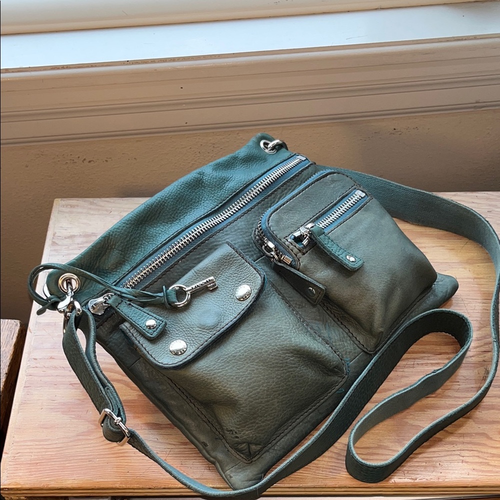 Fossil‎ Y2K Green Leather Crossbody Bag